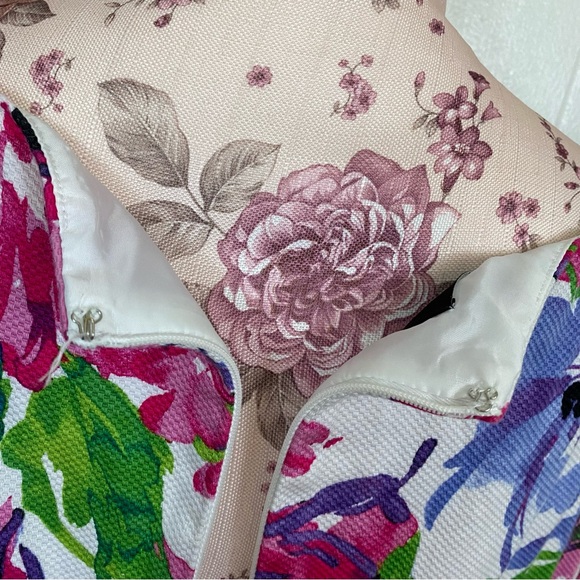 Black Label sz:16 Purple & Pink Floral Dress - Picture 14 of 15